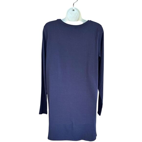Eileen Fisher Boxy Stretch Tencel Lyosell Tunic in Midnight Blue NWT Size Medium - Picture 2 of 5